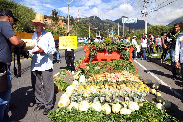 Se regalaban las hortalizas como protesta